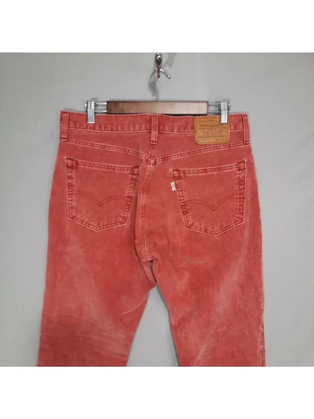 Levis Corduroy Pants Mens Size 34x32 511 Premium Red Chino Stretch Slim Fit